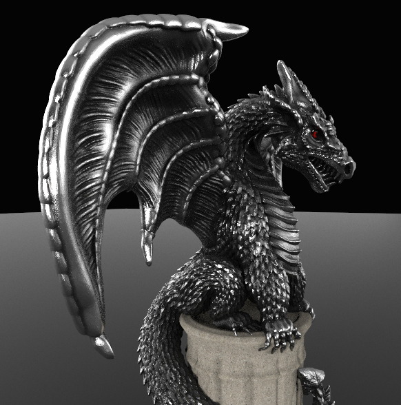 silver-dragon-3d-modeling-design