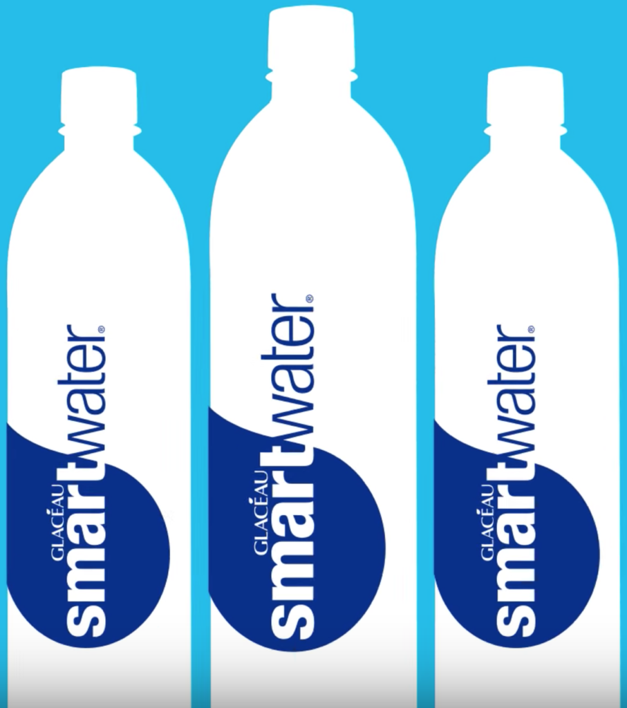 Smart Water product packaging example