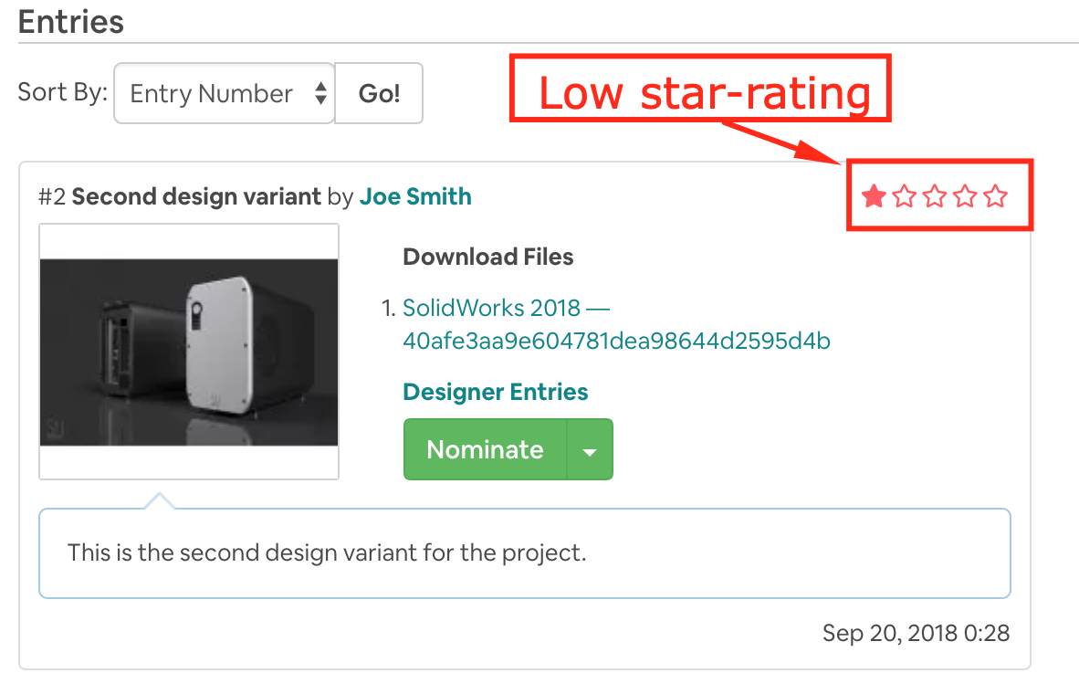 How to give a low star-rating