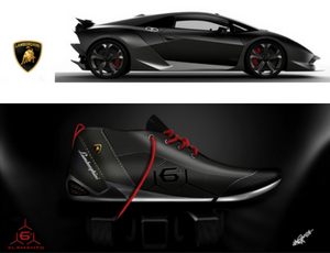 Shoe design by Ajay Prabith Prakash - inspired by Lamborghini