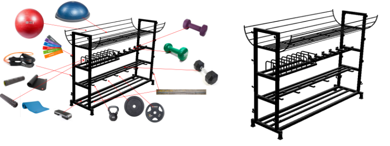 Gym equipment storage rack challenge