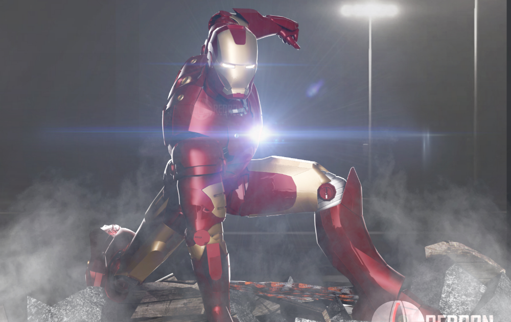 Iron Man 3D rendering by Redron Creations