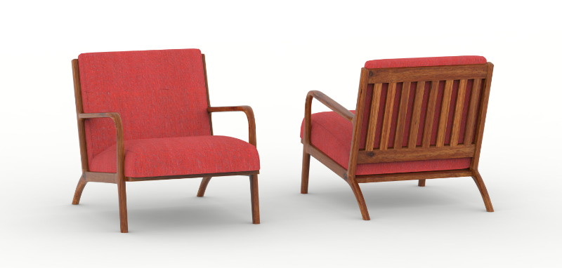 3d chair render