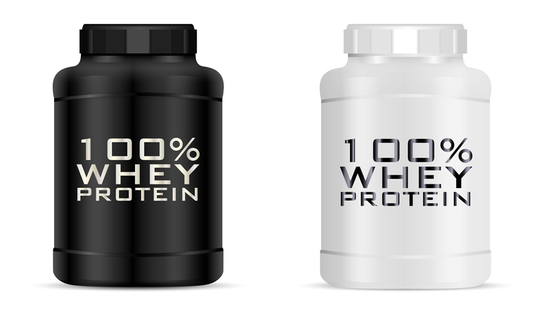 whey protein product packaging