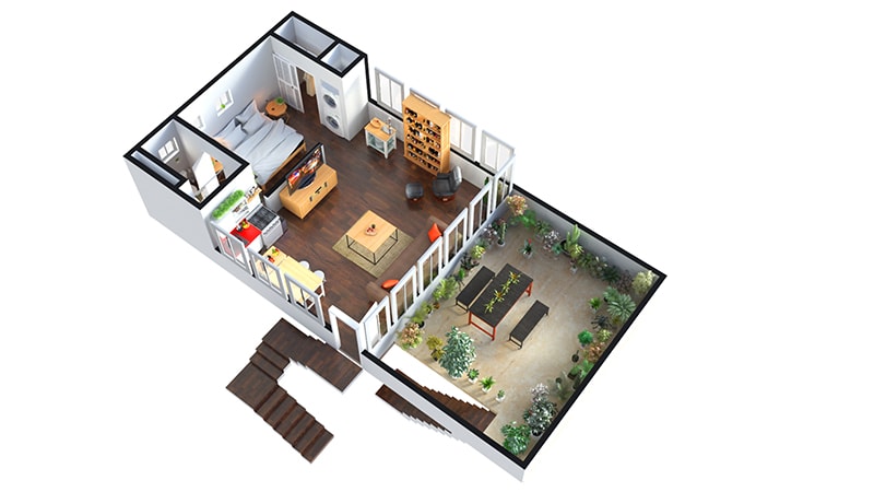 3D Floor Plan Rendering