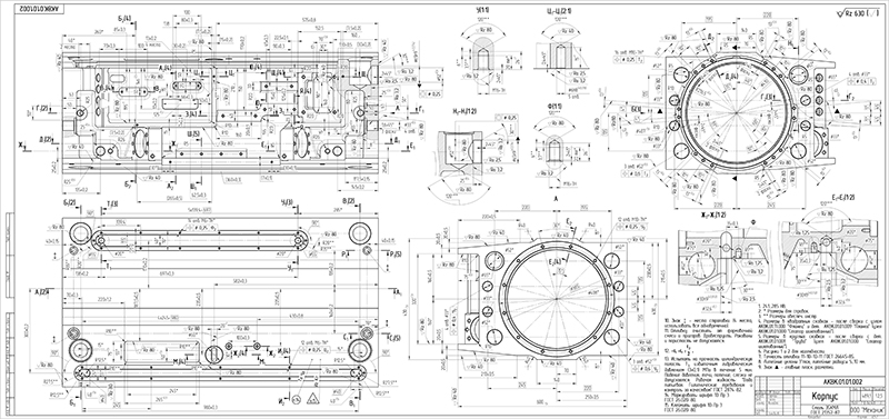 Explosion-proof-electric-motor CAD drawing