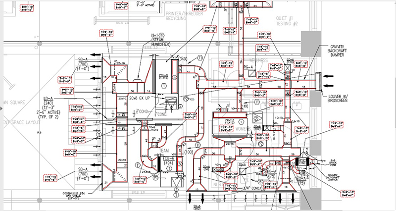 HVAC System CAD Drawing Services