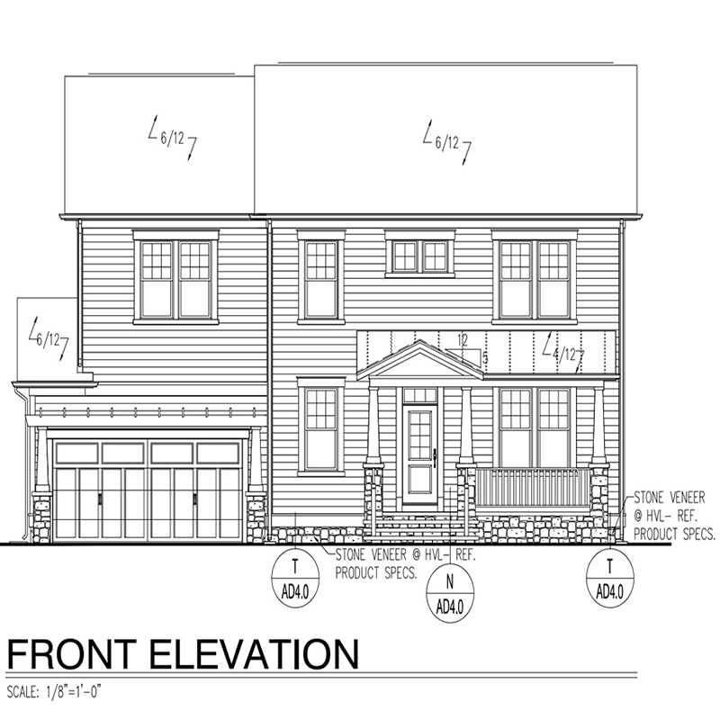 Two floor family house architectural drawings