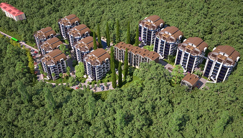 Aerial-residential-area-3D-rendering
