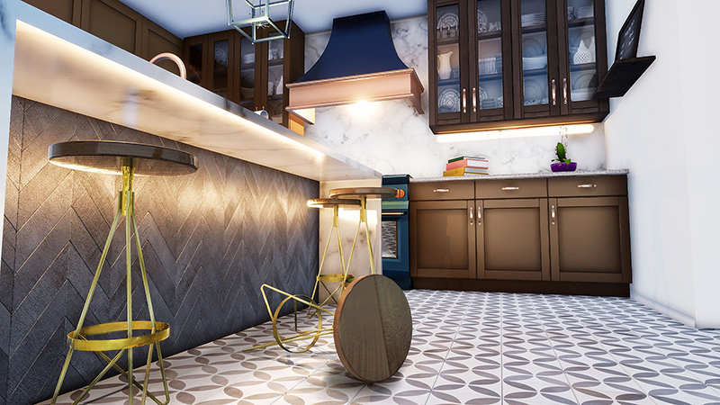 Kitchen-stools-3D-rendering