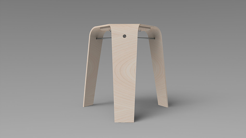 Stool-plywood-3D-rendering