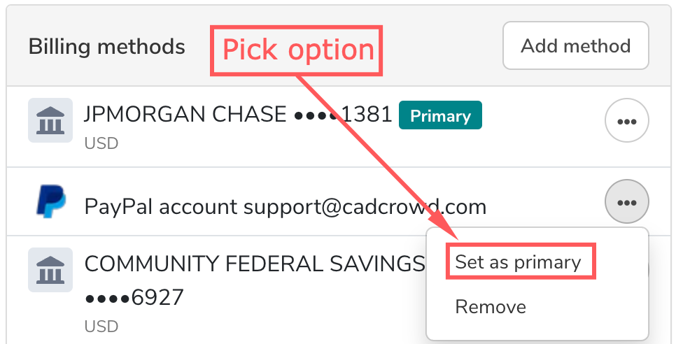 set-primary-payment-method-on-cad-crowd