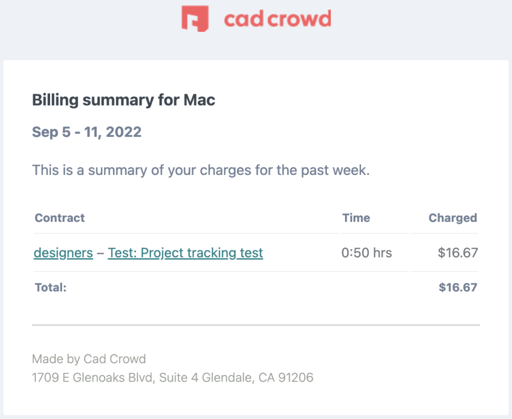 weekly-billing-report-email-on-cad-crowd