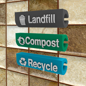 Trash can labels design