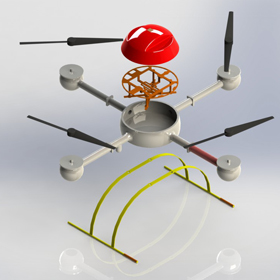 Quadrocopter drone concept