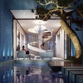 3D pool house presentation