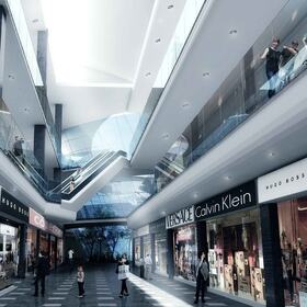 3D shopping mall rendering 