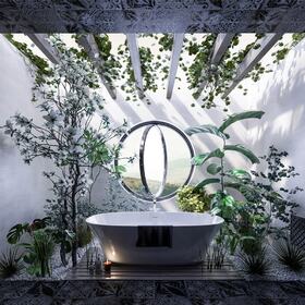 3D hotel bathroom design