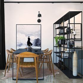 Apartment interior rendering