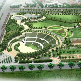 Park landscape rendering
