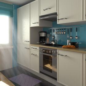 Kitchen 3D rendering
