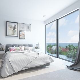 Bedroom 3D rendering 
