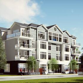 Residential building 3D rendering