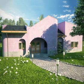 Bungalow 3D architectural visualization