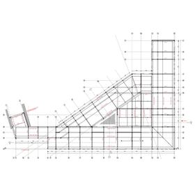 Detailing of steel roof on structure