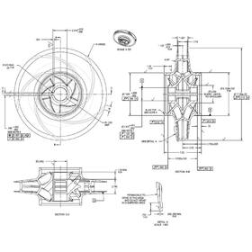 Impeller 2D CAD drawing