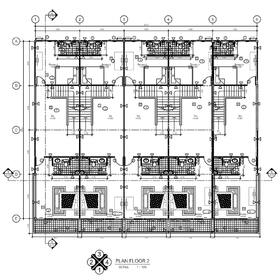 Multi-family home 2D CAD drafting