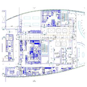Hotel commercial kitchen 2D CAD drafting