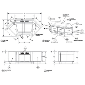 Salsa bar cold pan unit AutoCAD drawing