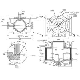 Main housing of 3-way valve