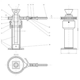 Jack with rotating nut