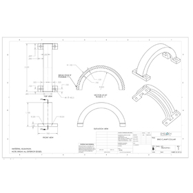 Clamp collar CAD drafting