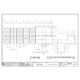 Roof slab plan PDF to CAD