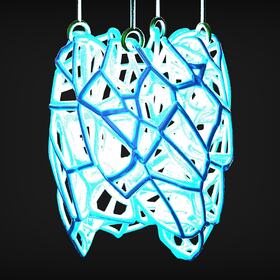 3D printed hanging lampshade