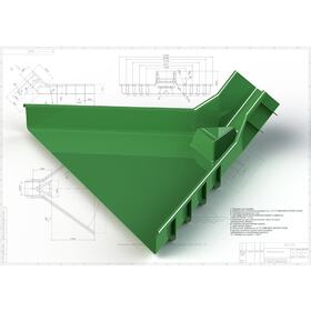 Fiberglass part of cesspipe 