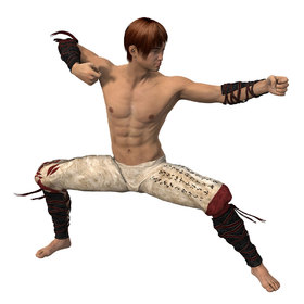 Martial artist miniature