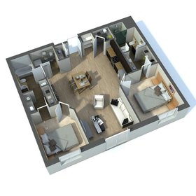 3D floor plan rendering