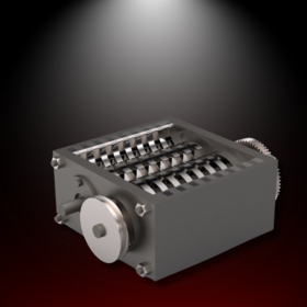 Two-shaft-straight shredder machine design