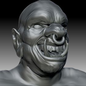 3D Sculpture Orc Character Design
