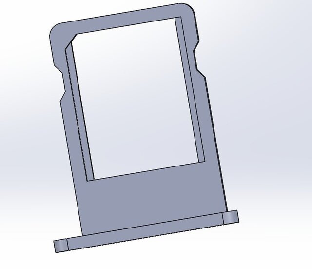 3D model of sim try of Microsoft surface duo 2