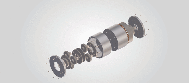 3D model of Robotic Joint Design (2 Stage Planetary Gear Reduction)