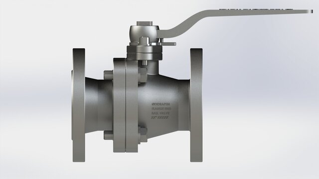 3D model of Flange End Ball Valve JIS 10K SS316