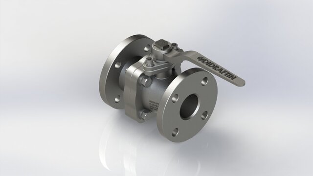 3D model of Flange End Ball Valve JIS 10K SS316