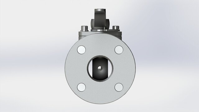 3D model of Flange End Ball Valve JIS 10K SS316