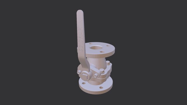 3D model of Flange End Ball Valve JIS 10K SS316