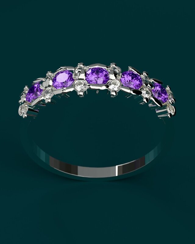 Solitaire and five-stone engagement rings – image 2 of 2
